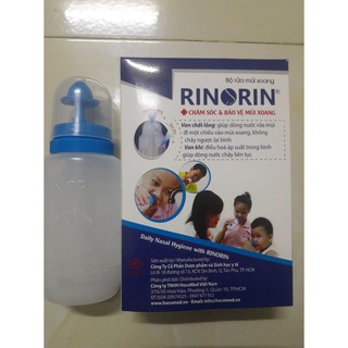 Bộ Bình Rửa Mũi Rinorin Kèm 10 gói muối