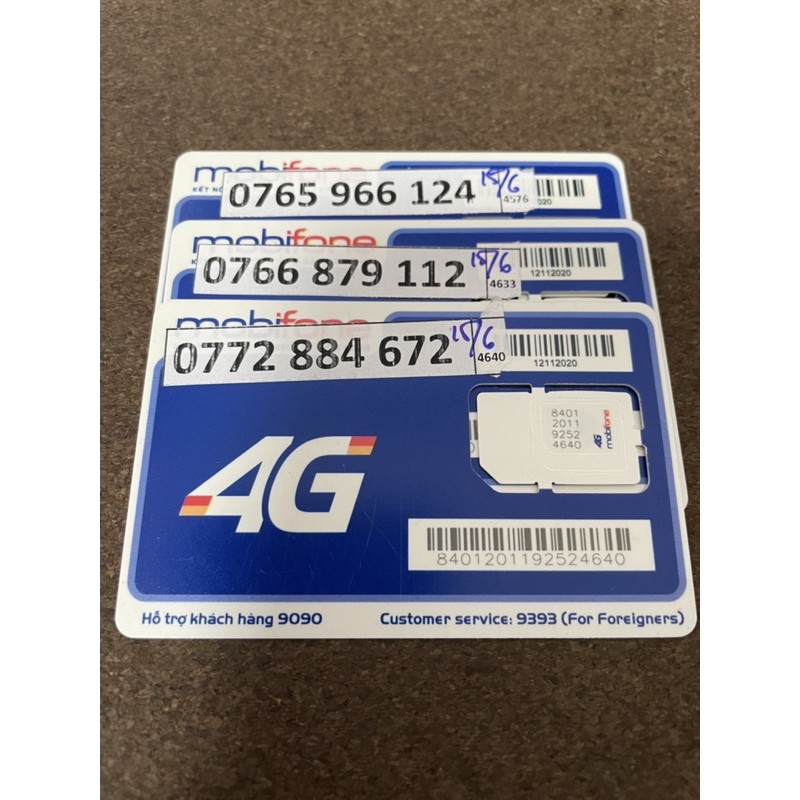 Sim Mobifone Số Đẹp , Dễ Nhớ - Cặp/Gánh (Đầu 07)