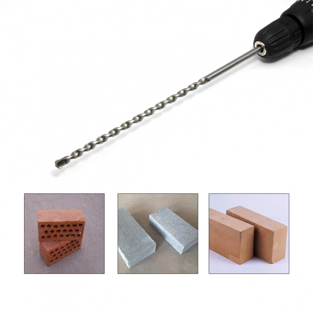Mũi Khoan Bê Tông Hình Tam Giác Bằng Hợp Kim 300mm Đường Kính 6/8/10/12mm Màu Sắc