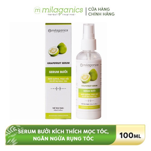 Serum Xịt dưỡng tóc tinh dầu bưởi kích thích mọc tóc MILAGANICS 100ml giúp giảm rụng tóc, kích thích mọc tóc nhanh chóng | BigBuy360 - bigbuy360.vn