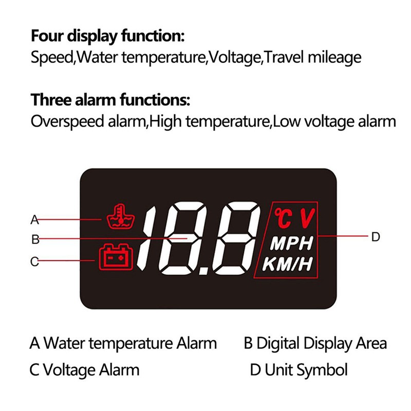 Màn Hình Hiển Thị Hud Obd2 Gps A100 Cho Xe Hơi