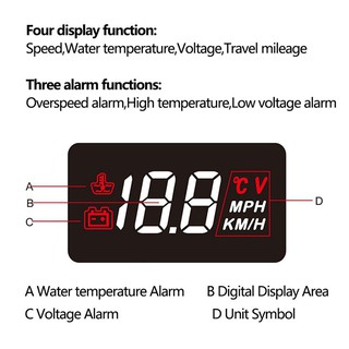 Car Hud Head Up Display Obd2 Gps Speed Display Speed Warning Device