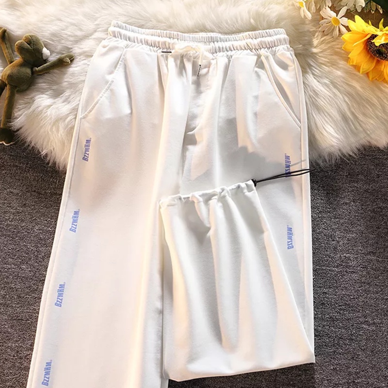 NRVP Quần Thể Thao Nữ Ống Rộng Phong Cách Đường Phố Hàn Quốc Mới