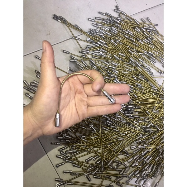Dây mồi luồn dây điện cáp lò xo vàng 4mm đầu bánh xe ,ống gen điện, luồn điện 5M, 10m, 15m, 20m