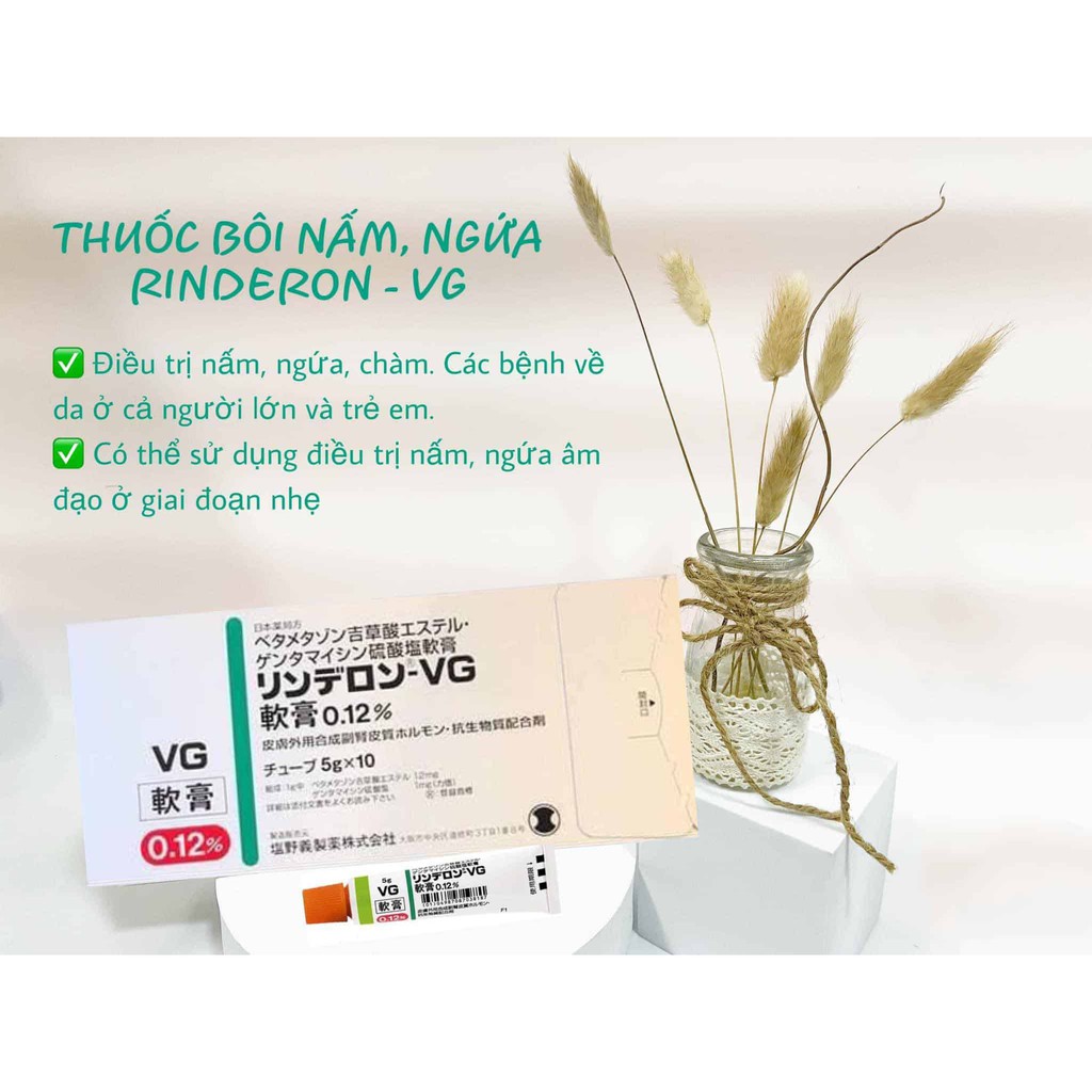 Kem bôi giảm nấm ngứa Rinderon VG 5gr