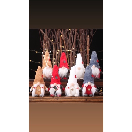 NHỒI BÔNG THẦN LÙN GIỮ VƯỜN TRANG TRÍ GIÁNG SINH - Plump gnome Xmas decoration