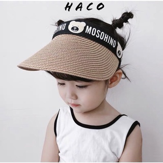 Mũ lưỡi trai nón cói bé trai bé gái rộng vành Moschino