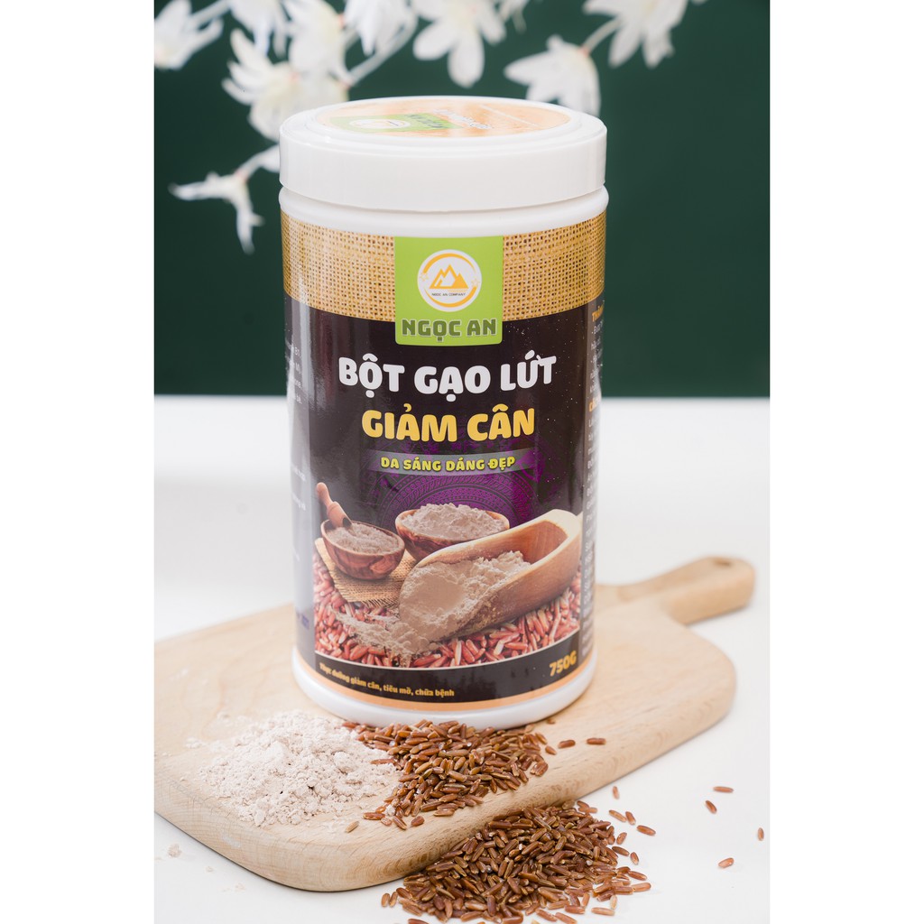 Bột Gạo Lứt Giảm Cân Cao Cấp Nguyên Liệu Nhập Khẩu Hộp 750G