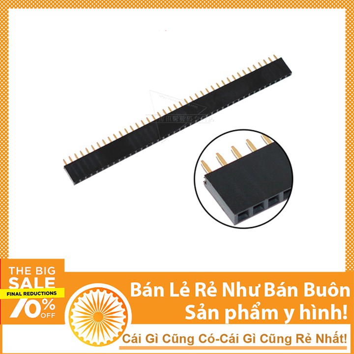 Jump Cái Đơn 2.54mm 1x40 Loại Thẳng Giá Rẻ