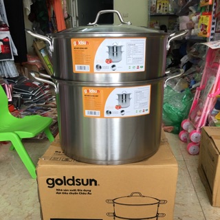 NỒI LUỘC GÀ 30 cm tặng kèm xửng hấp cao cấp