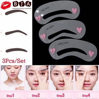 [Hàng mới về] Set 3 khuôn với 3 kiểu dáng thời trang hỗ trợ kẻ chân mày tái sử dụng được tiện lợi