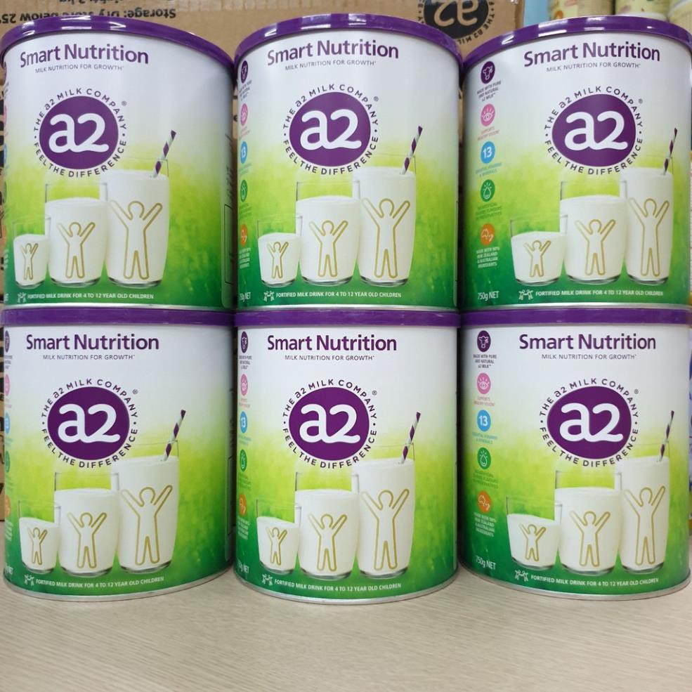 [Hàng Air]Sữa bột A2 Smart Nutrition của Úc loại 750gram cho bé từ 4-12 tuổi Date mới