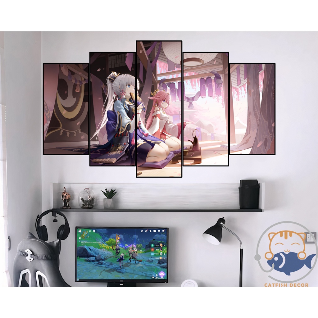 TRANH DÁN TƯỜNG decor phòng GENSHIN IMPACT - KAMISATO AYAKA - Bộ 11