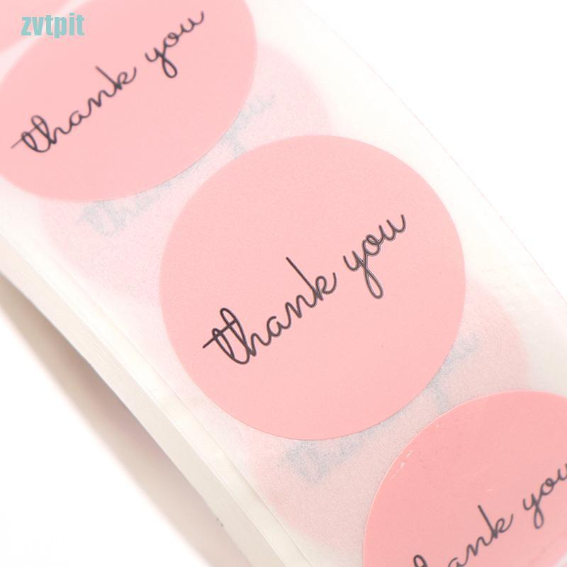 Bộ 500 cái nhãn dán in chữ Thank You dùng cho trang trí bao bì độc đáo