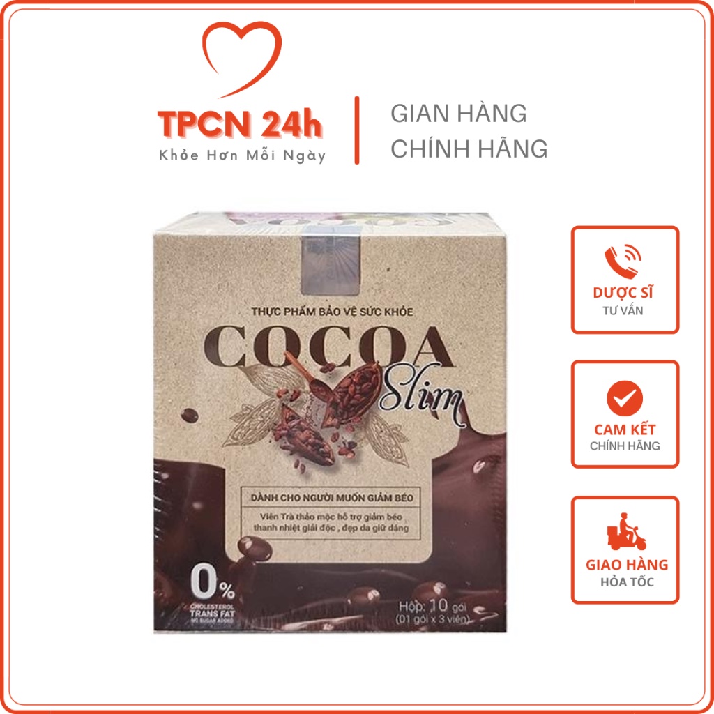 Giảm cân Cocoa Slim dạng viên nang cải tiến - Hỗ trợ giảm cân