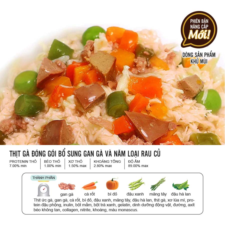 Pate thịt gà cho chó Doggyman gói 70g