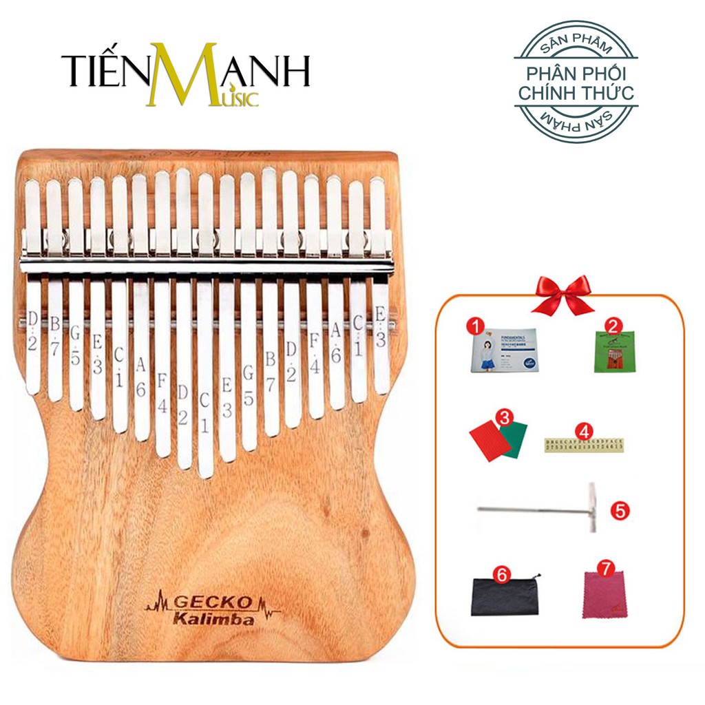 Đàn Kalimba Gecko 17 Phím K17CAPEQ (Có EQ - Gỗ Long Não) - Nhạc Cụ Tiến Mạnh Music