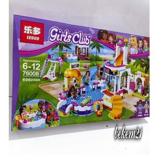 Bộ lego con gái xếp hình friends biệt thự của andrea & martina 76008 lego cầu trượt mùa hè
