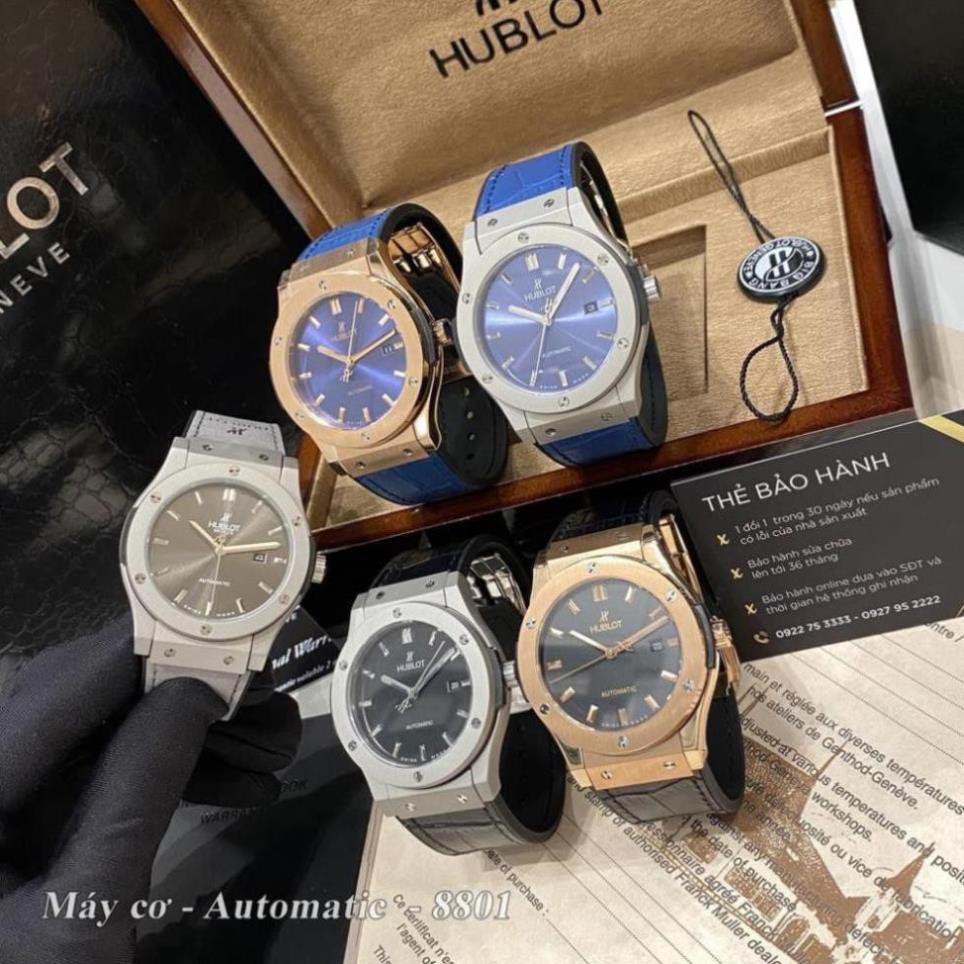 [Máy cơ ] Đồng hồ nam Hublot máy cơ cao cấp chống nước DH8801, máy nhật xịn