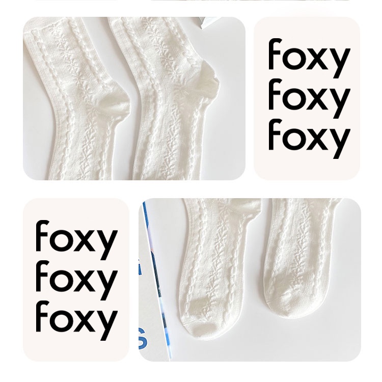 Tất Nữ Ống Trắng Phong Cách Lolita Nhật Bản Foxy - FOS017