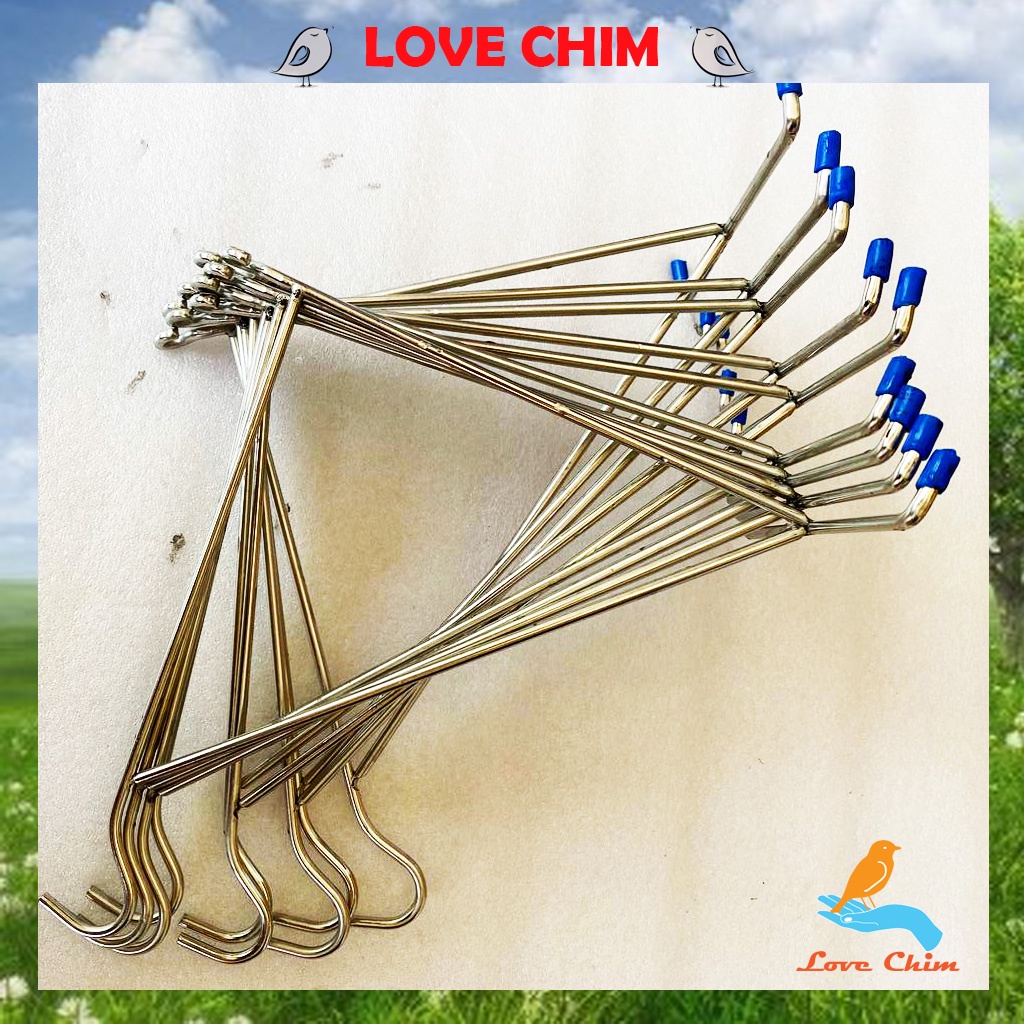 Móc treo lồng chim gắn tường LOVECHIM, Móc treo tường lồng chim chữ A chất liệu inox, Phụ kiện lồng chim