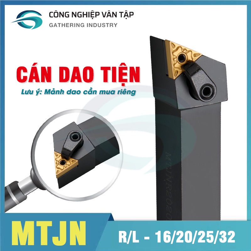 Cán dao tiện MTJN L1616H16/L2020K16/R2525M16/R3232P16 góc 93 độ kèm đai ốc