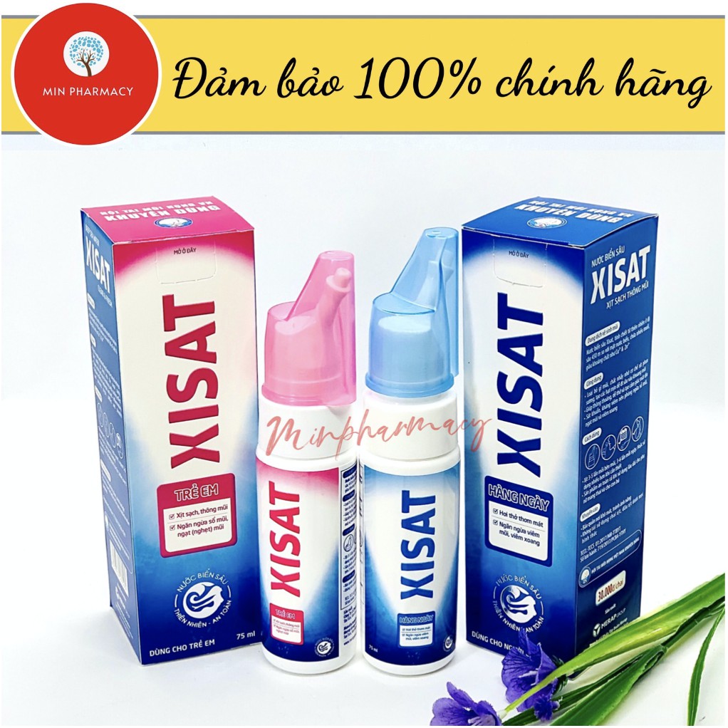 XỊT RỬA MŨI XISAT CHO TRẺ EM VÀ NGƯỜI LỚN Chai 75ml- Minpharmacy