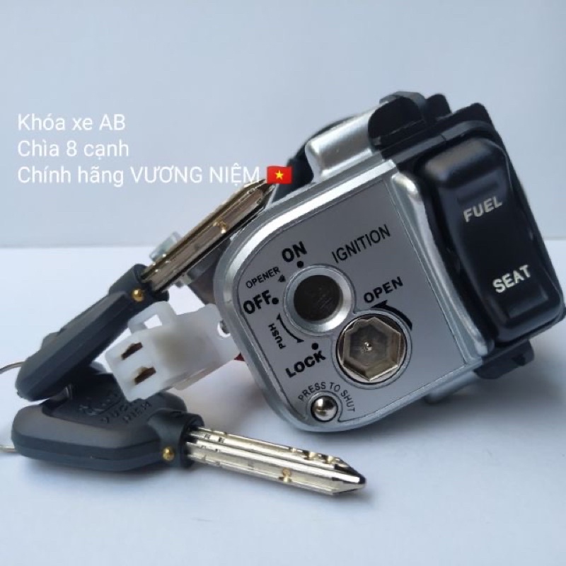 Bộ Ổ Khoá Xe Airblade Đời 2007-&gt;2012 Chìa 8 Cạnh Chống Trộm Chính Hãng VƯƠNG NIỆM