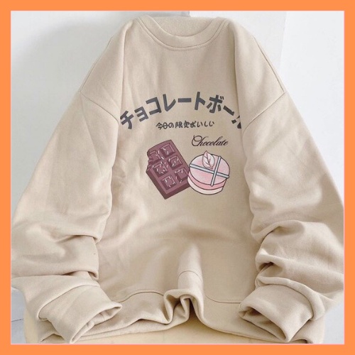 Áo Sweater nỉ in chữ Hàn Quốc- Nỉ ngoại dài tay dáng rộng Ulzzang siêu hot - LINH CHI STORE