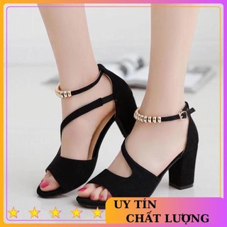 [ hàng cao cấp sandan gót vuông 7cm