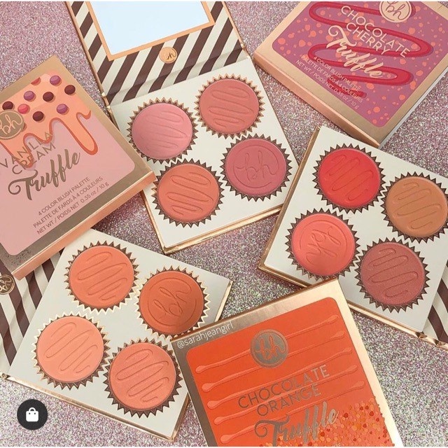 (BILL US ) Bảng 4 ô phấn má BH Cosmetics Truffle Blush Chocolate Orange Palette