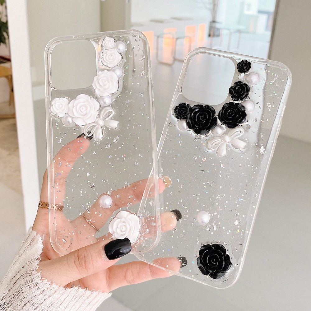 Ốp Điện Thoại Tpu Mềm Trong Suốt Họa Tiết Hoa Cúc 3d Chống Sốc Cho Iphone 12 11 Pro Max X Xs Max Xr 6s 7 8 Se 2020