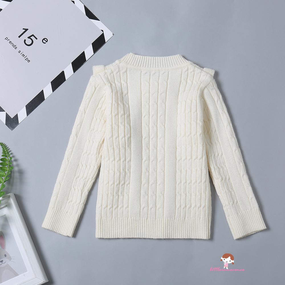 Áo khoác cardigan đan len dễ thương cho bé gái