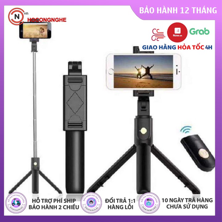 🌟CHÍNH HÃNG🌟 Gậy chụp ảnh 3 chân Bluetooth Tripod K07 Cao Cấp Kèm Chân Đứng {BẢO HÀNH ĐỔI MỚI}