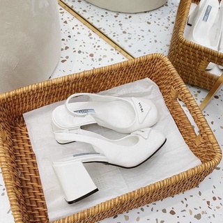 Giày cao gót Pradda hở gót cao 6p mũi vuông hottrend năm nay ❤️FREESHIP 50k❤️