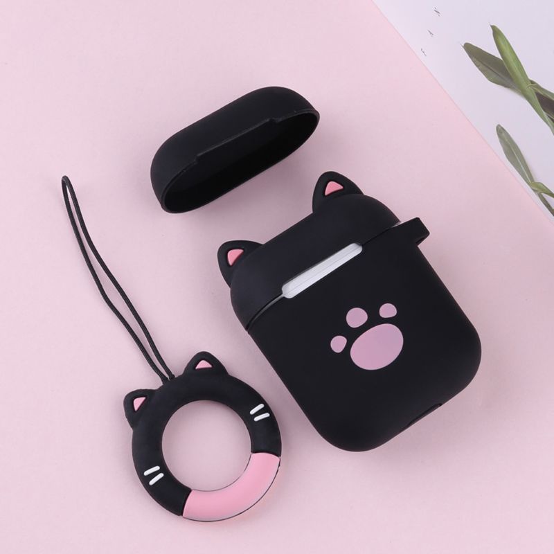 Vỏ Bọc Silicone In Họa Tiết Dành Cho Hộp Sạc Tai Nghe Airpods 1 2