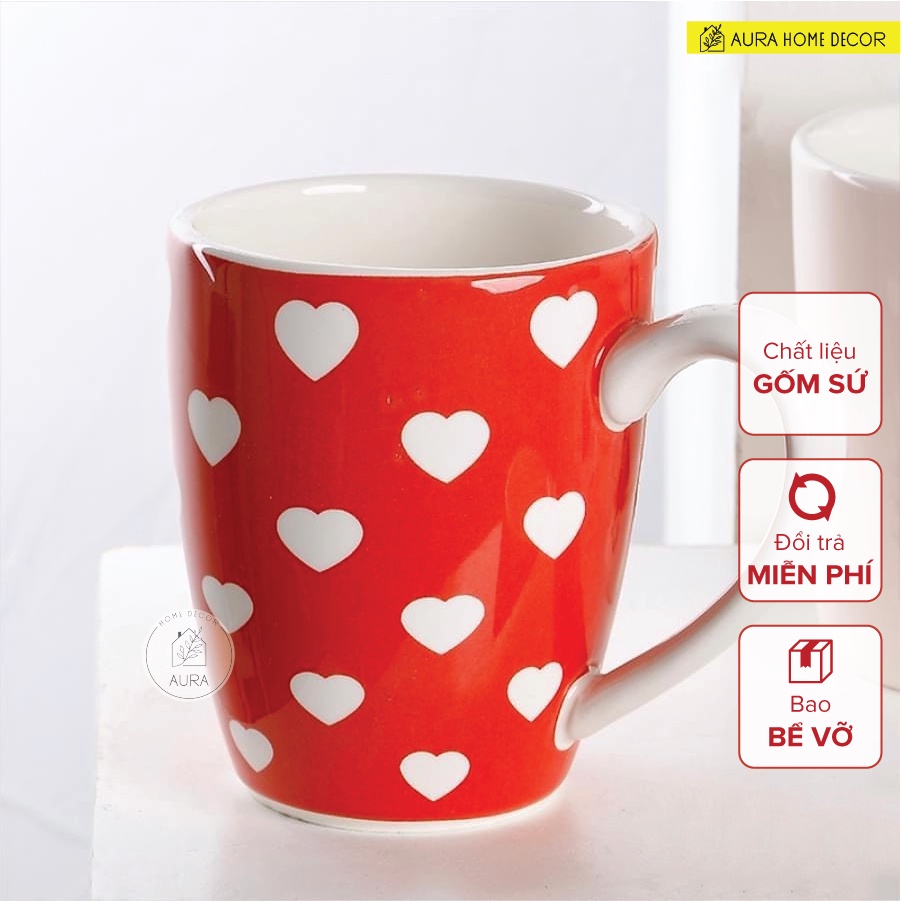 ✨ Cốc mĩ nghệ Châu Âu - Màu sắc bắt mắt chủ đạo là xanh, đỏ, trắng rất phù hợp với mùa lễ hội