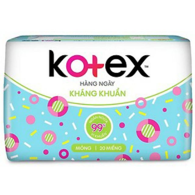 Băng vệ sinh Kotex hằng ngày hương tự nhiên kháng khuẩn 20 miếng