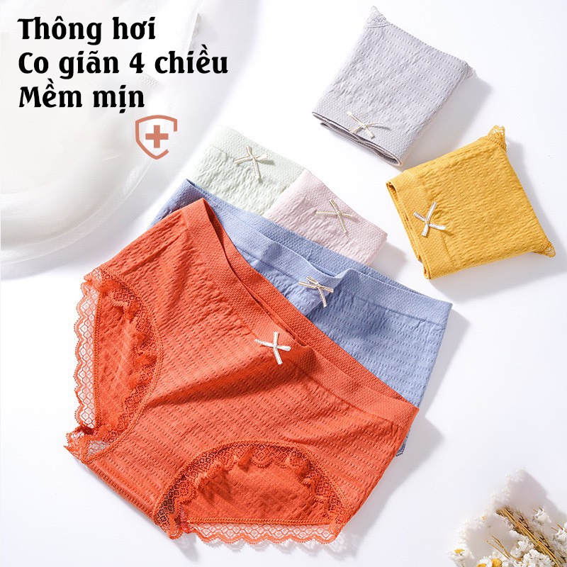 [Set 10] Quần lót nữ cotton kháng khuẩn thông hơi thoáng khí cao cấp viền ren co giãn 4 chiều LOẠI 1 MELY FASHION QL07