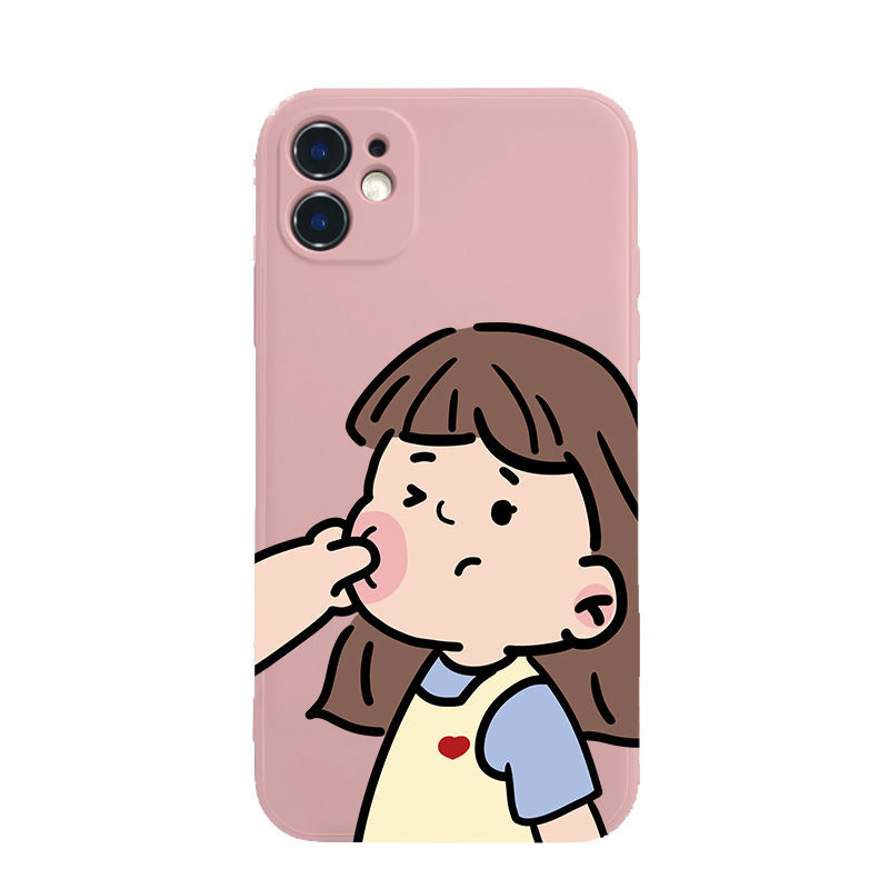 Ốp Điện Thoại Silicon Chống Sốc Hình Bé Trai Và Bé Gái Dễ Thương Cho IPhone 12 13 11 Pro Max X Xs Max Xr 7229
