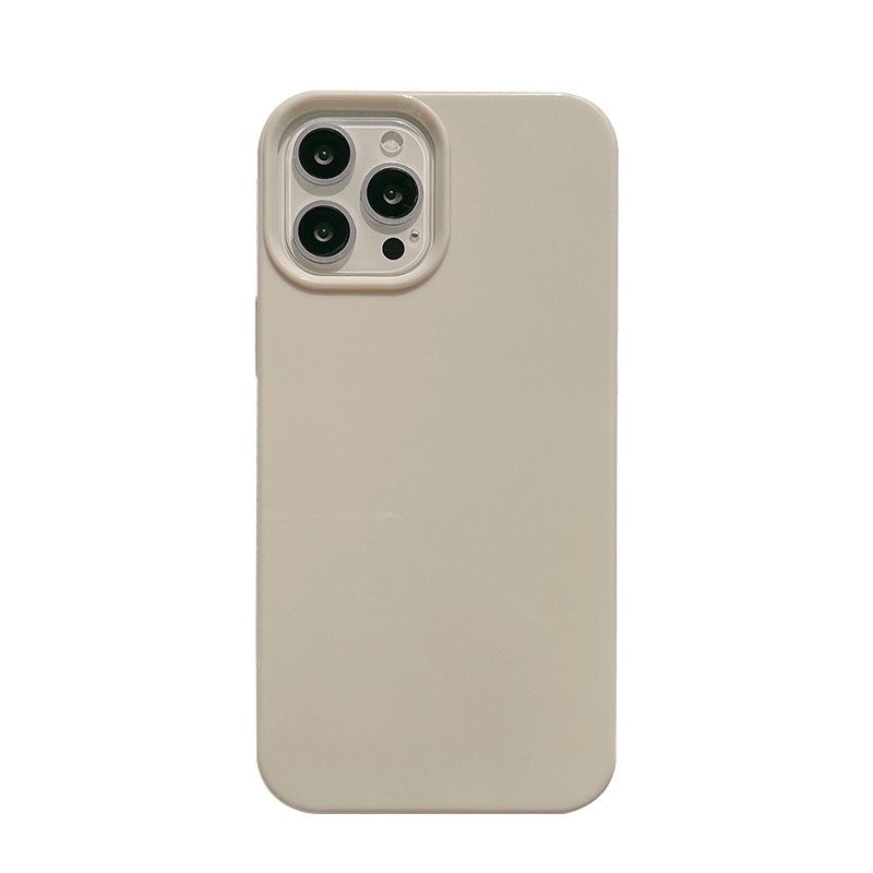 (SIÊU RẺ) Ốp lưng iphone màu sữa trơn bóng dày dặn /7/7plus/8/8plus/x/xr/xs/11/12/13/pro/max/plus/promax