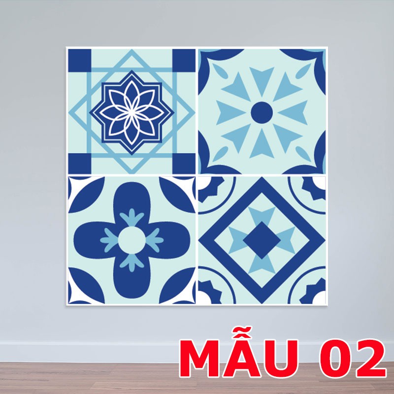 [Siêu rẻ] DECAL GẠCH BÔNG CÔ BA SÀI GÒN 20X20CM CÓ QUÀ TẶNG KÈM - tặng vòng phong thủy