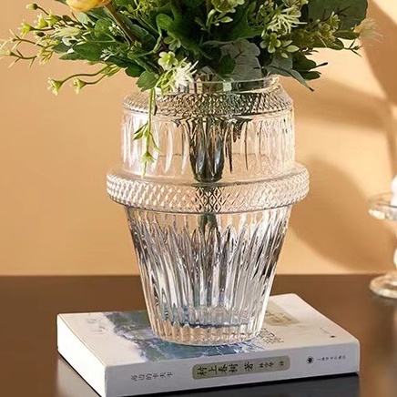 Lọ Hoa Thủy Tinh - Dáng thấp - Miệng Loe - Decor