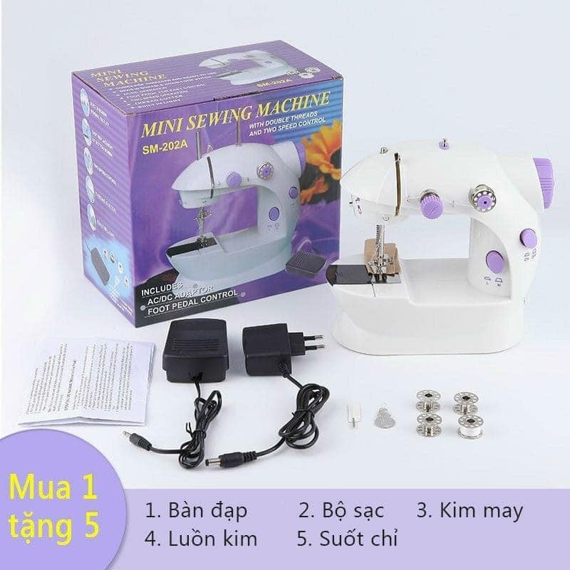 Máy khâu mini  gia đình cầm tay tiện dụng Máy may CMD hỗ trợ may vá Bảo Hành 6 tháng