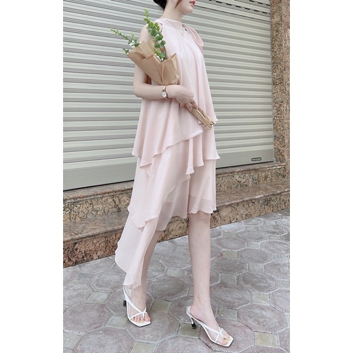 VÁY CỔ YẾM BUỘC NƠ XẾP TẦNG BY Mullet