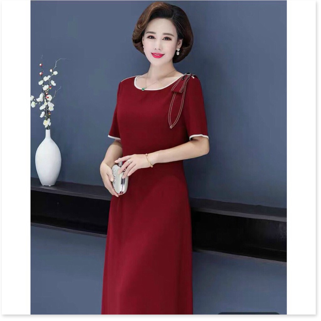 ĐẦM COTTON LẠNH SUÔNG VAI NƠ CÀI PHỤ KIỆN THỜI TRANG LANO STORE 99