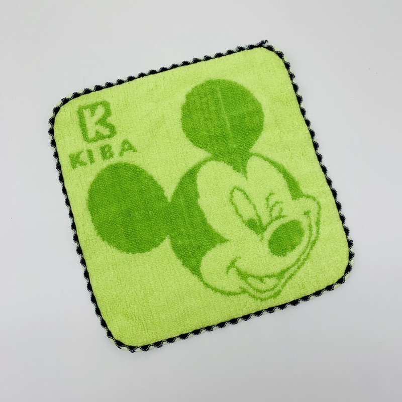 Khăn Mặt Cho Bé KIBA Họa Tiết Chuột Mickey KT 25x25cm Chất Cotton Êm, Mềm, Thấm Hút Tốt, An Toàn