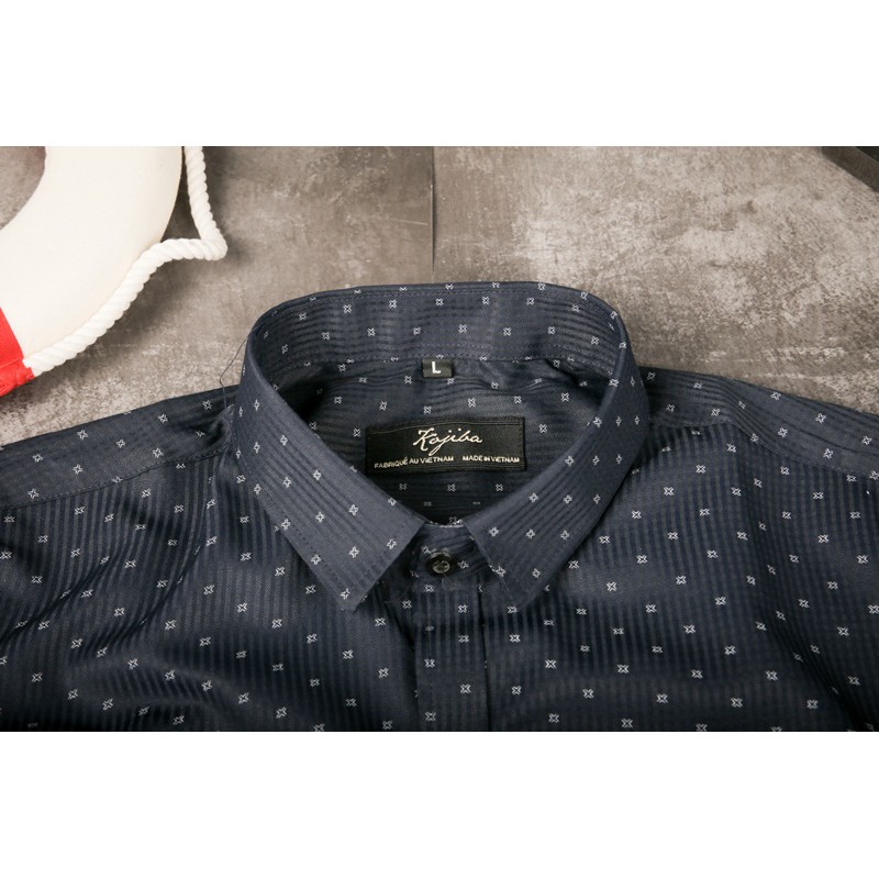 Áo Sơ Mi Nam Họa Tiết Chấm Bi Nhỏ KOJIBA Dáng Ôm Cổ Bẻ | BigBuy360 - bigbuy360.vn