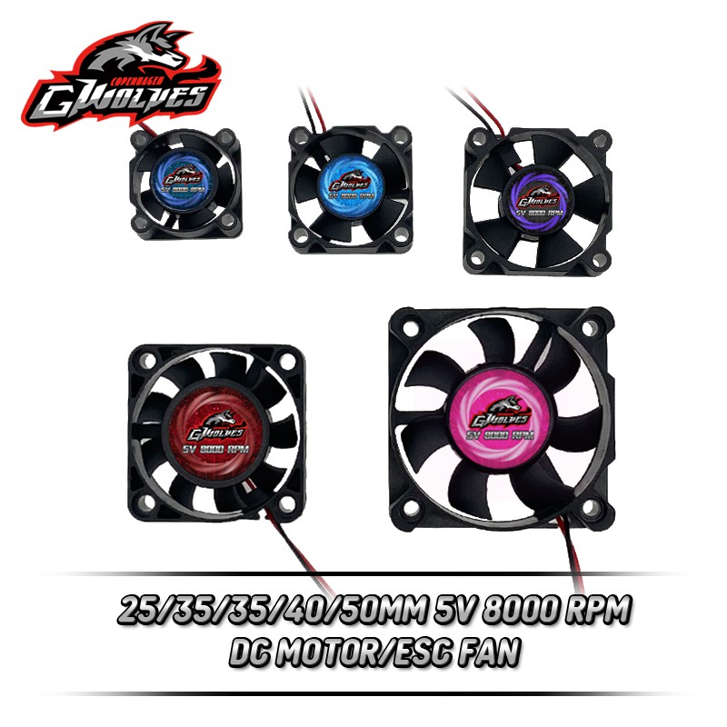 Động Cơ Quạt Tản Nhiệt 30mm / 40mm / 25mm / 35mm 8000rpm 5v-7v dc Cho hsp bsd zd rc esc