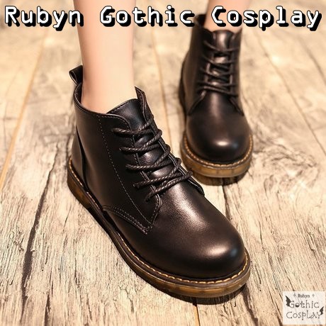 [CÓ SẴN]  Giày Boots da cổ cao Vintage (Tài khoản Shopee duy nhất: gothic.cosplay )